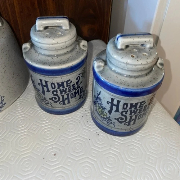 17Pc home sweet home ceramic kitchen and tea set - Picture 6 of 11